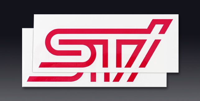 STI生活精品 STI LOGO贴纸(樱桃红)